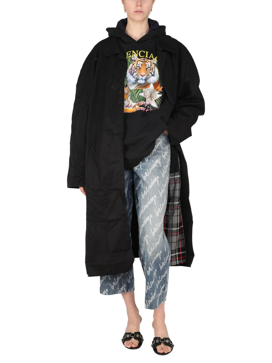 Carcoat Oversize Black Trench & Raincoats