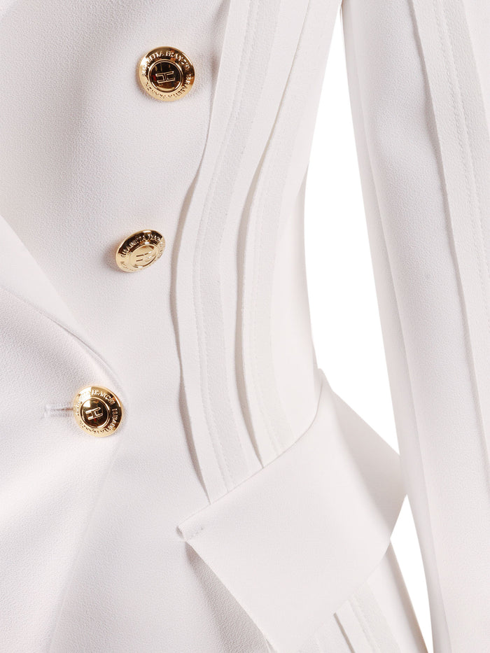 JACKET White Polyester Elastane