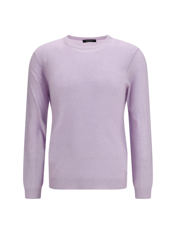 Aragona Cashmere 65% Cashmere; 35% Linen sweater in purple