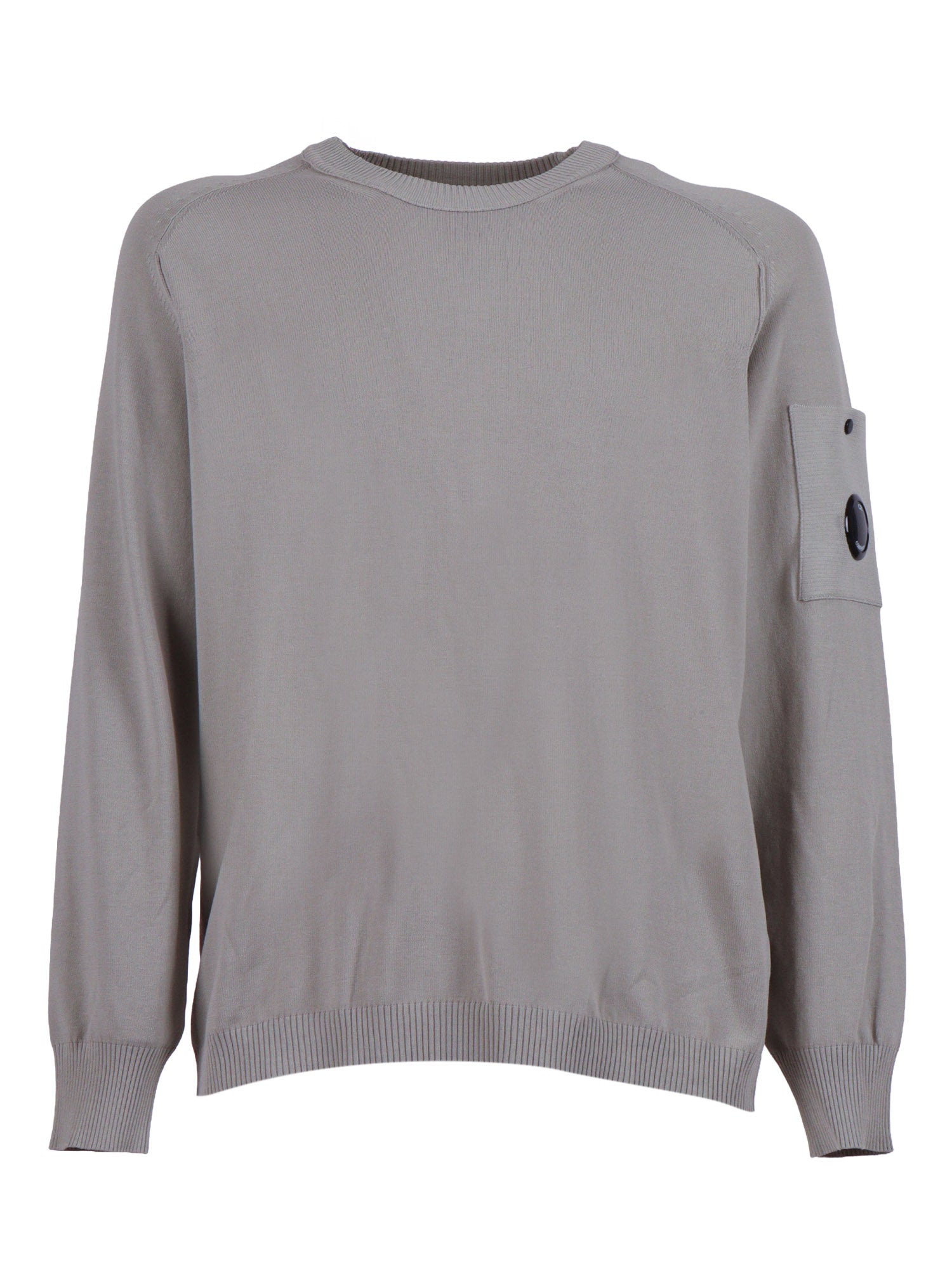 Knitwear - Crew Neck Grey Cotton Crewneck