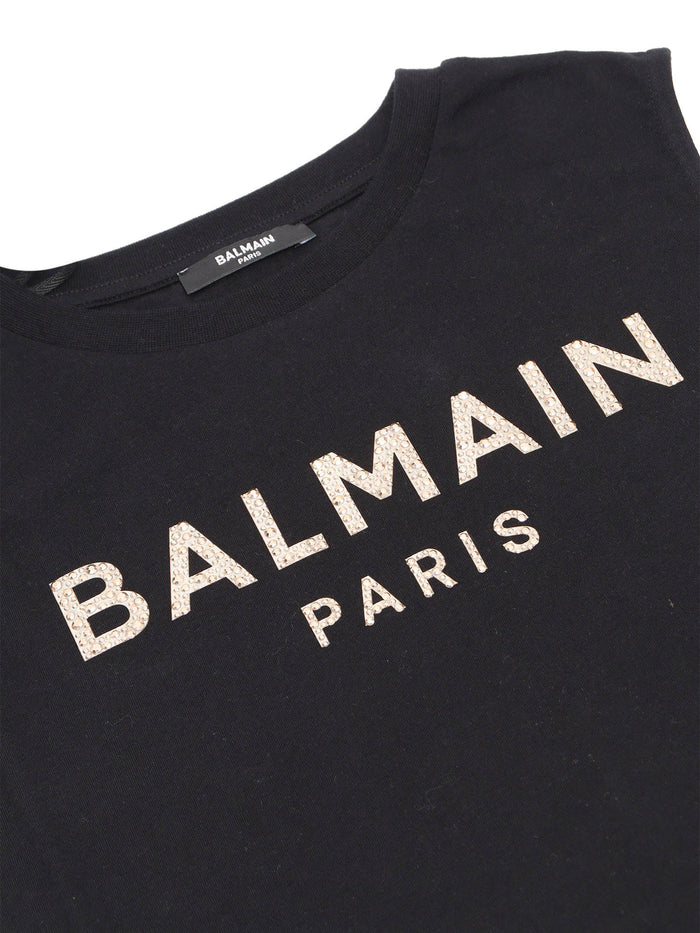 JERSEY DRESS Black Cotton