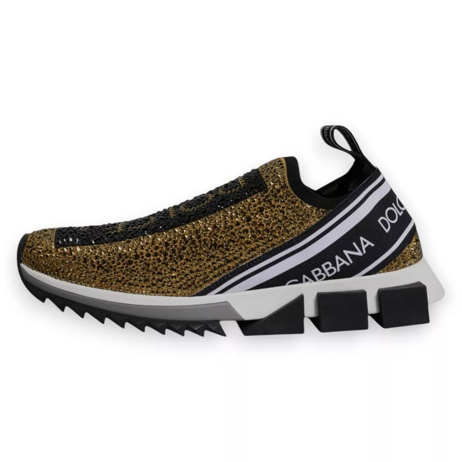Dolce & Gabbana 70% Polyester sneaker in gold