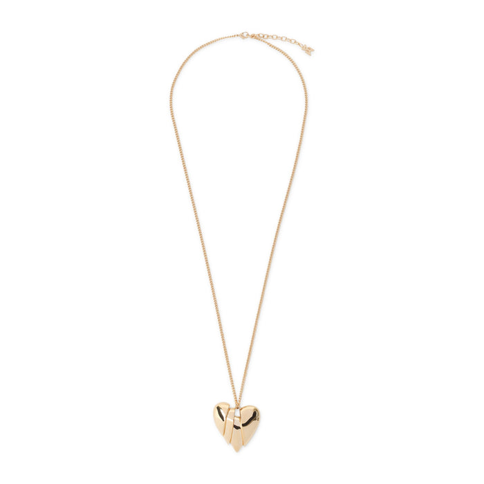 Amina Muaddi Heartbreaker Necklace Brass