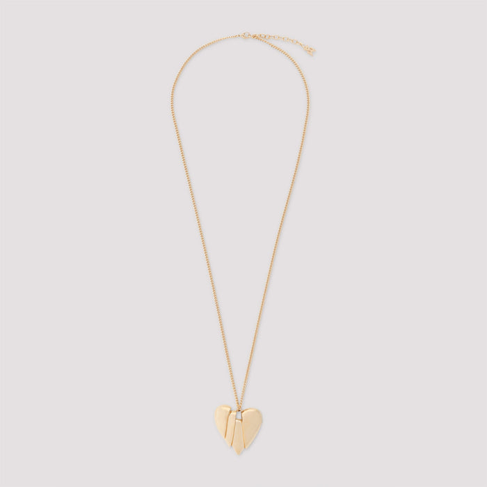 Amina Muaddi Heartbreaker Necklace Brass