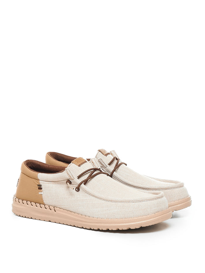 Hey Dude Flat Shoes Tobacco Brown Canvas