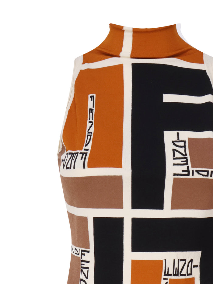 Fendi Top Orange Viscose Polyester