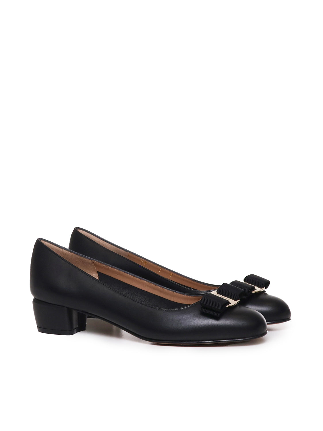 Ferragamo With Heel Black Upper: Calf