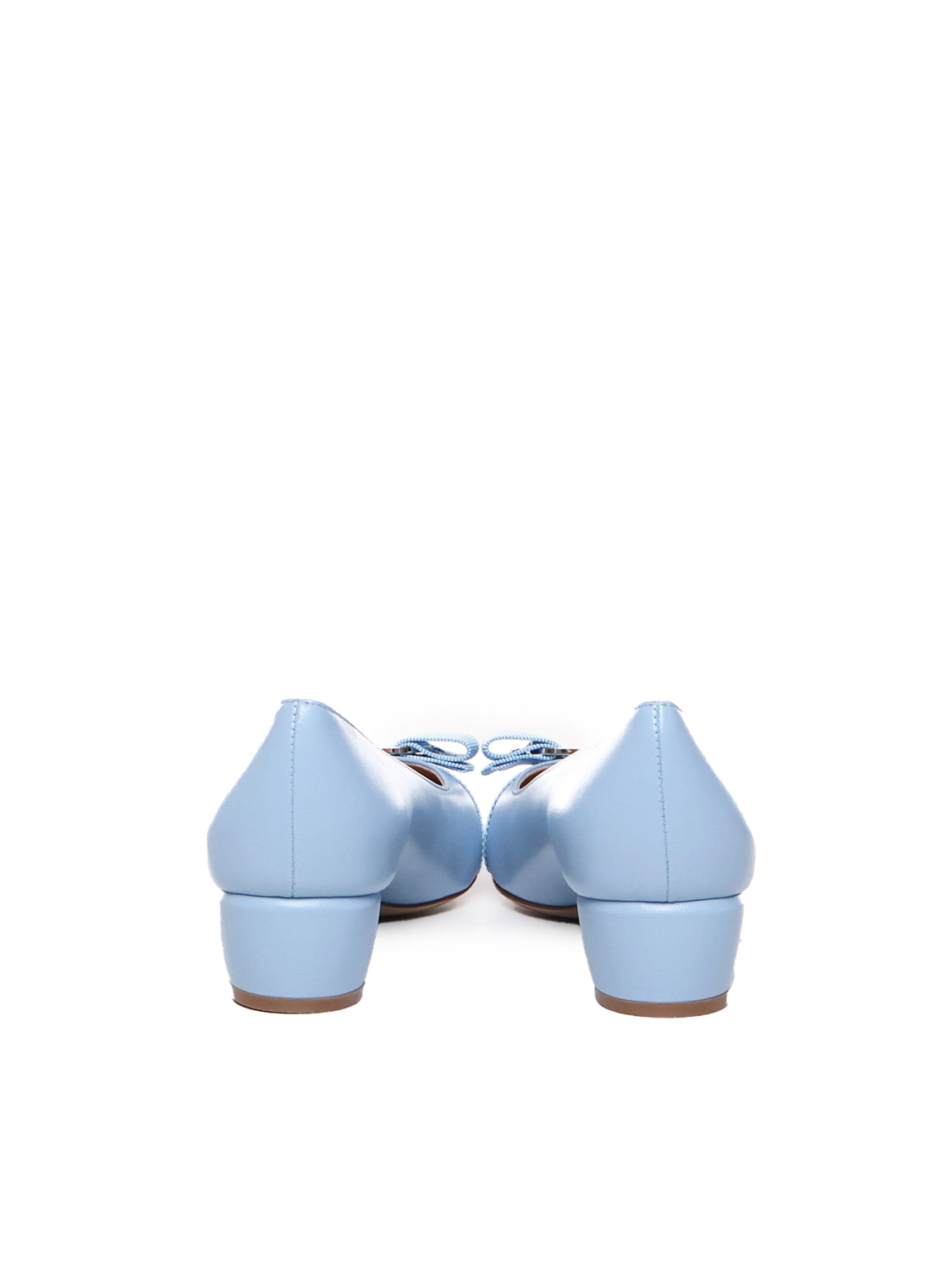 Ferragamo With Heel Light Blue Upper: Lamb
