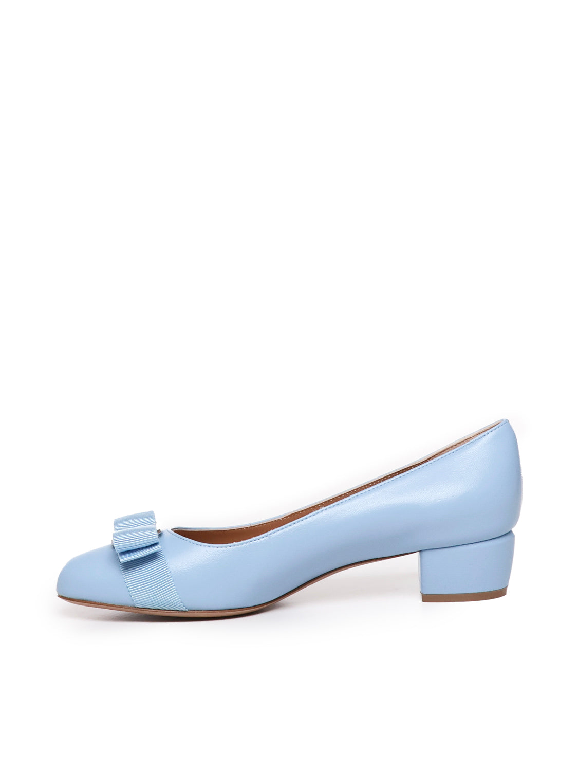 Ferragamo With Heel Light Blue Upper: Lamb
