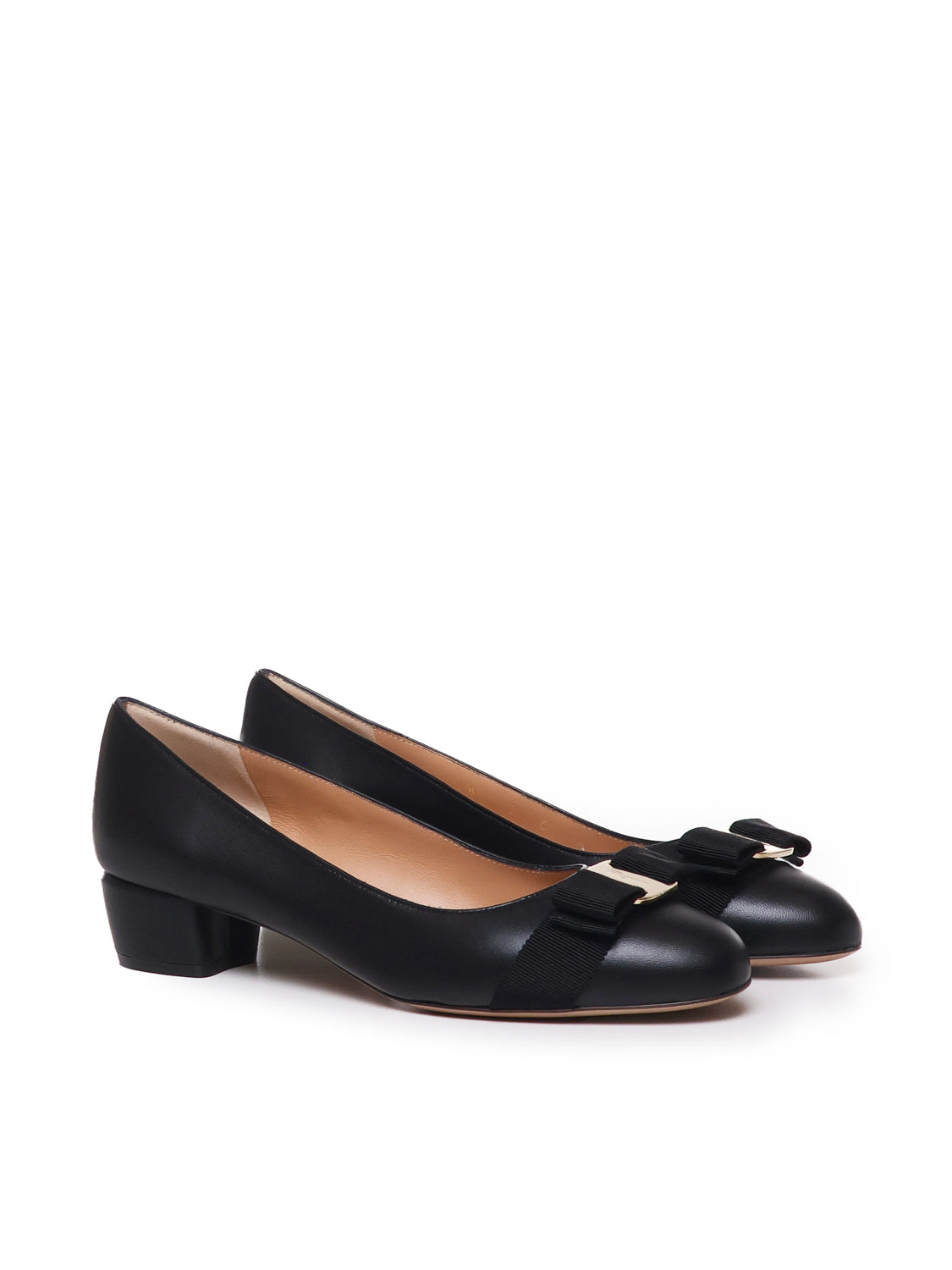 Ferragamo With Heel Black Upper: Lamb