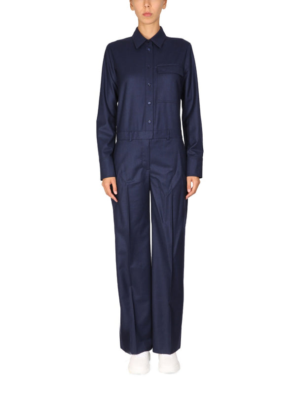 Wool Jumpsuit Blue Jumpsuits