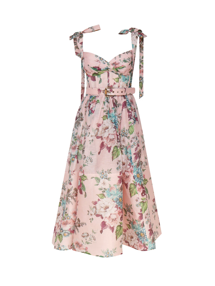 Zimmermann Dresses Pink Linen Silk