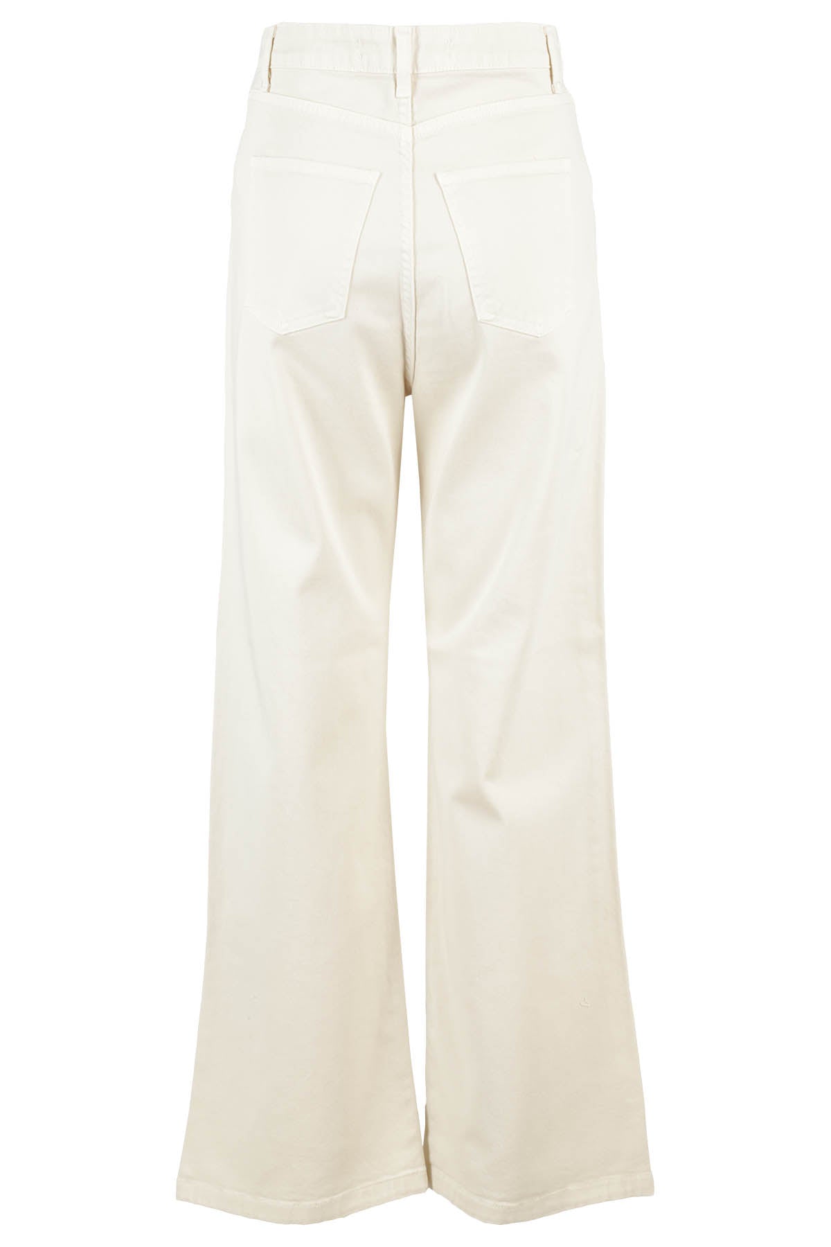 Pants White Cotone Pantaloni