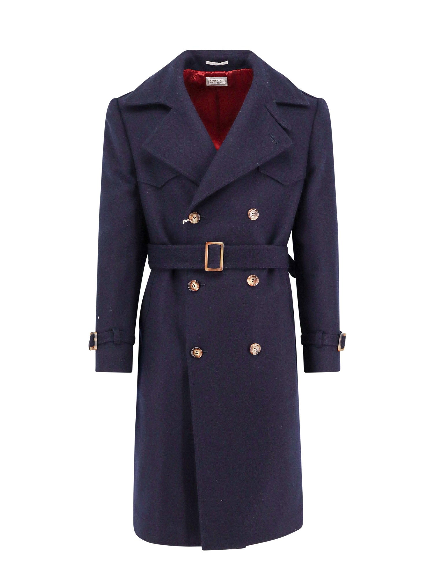 Brunello Cucinelli Coats Blue Lana