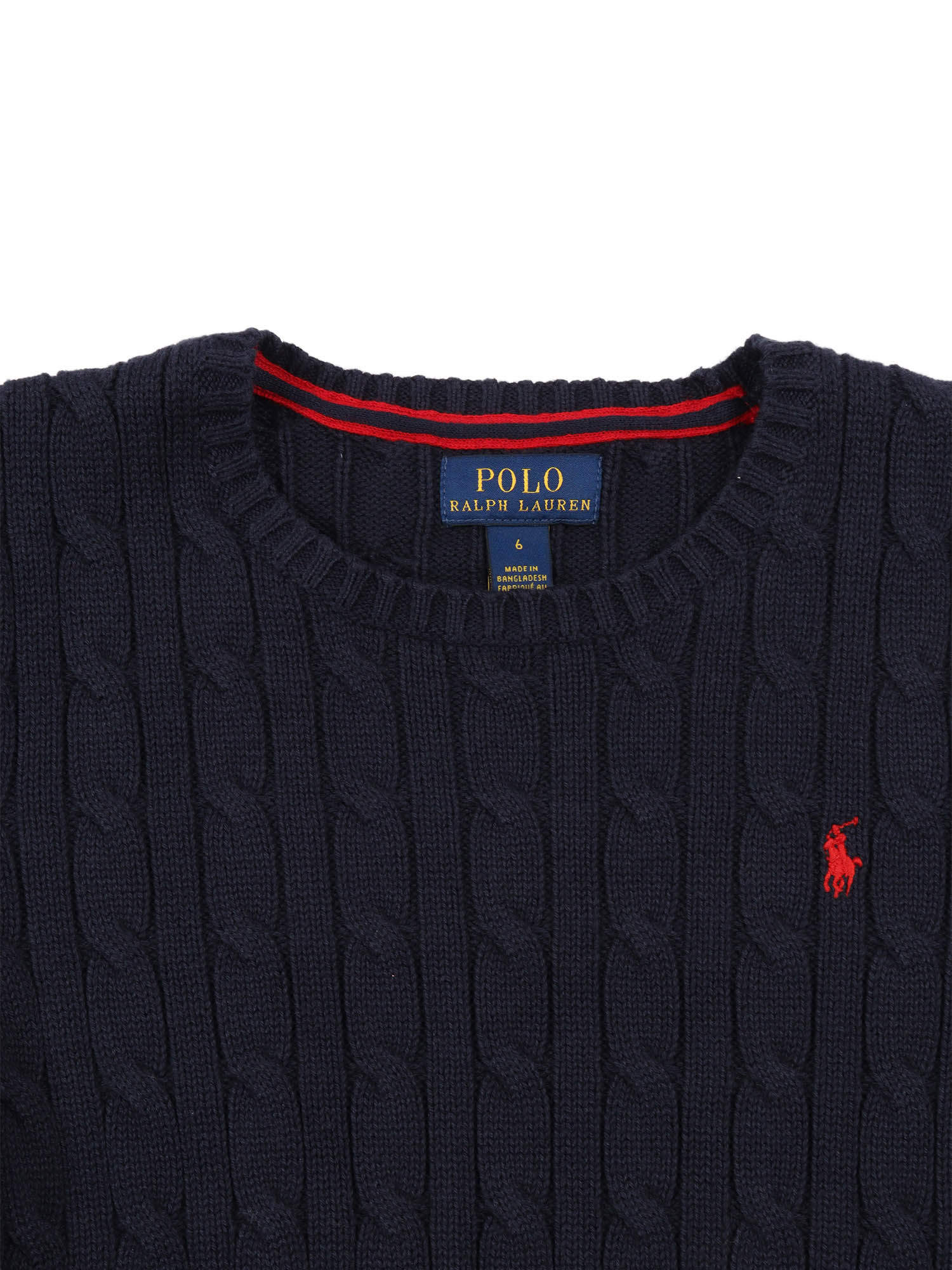 LS CABLE CN-TOPS-SWEATER Blue Cotton Crewneck