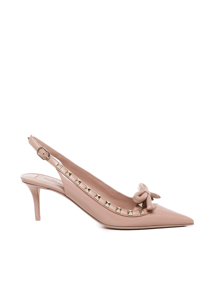 Valentino Garavani With Heel Rose Cannelle Calfskin