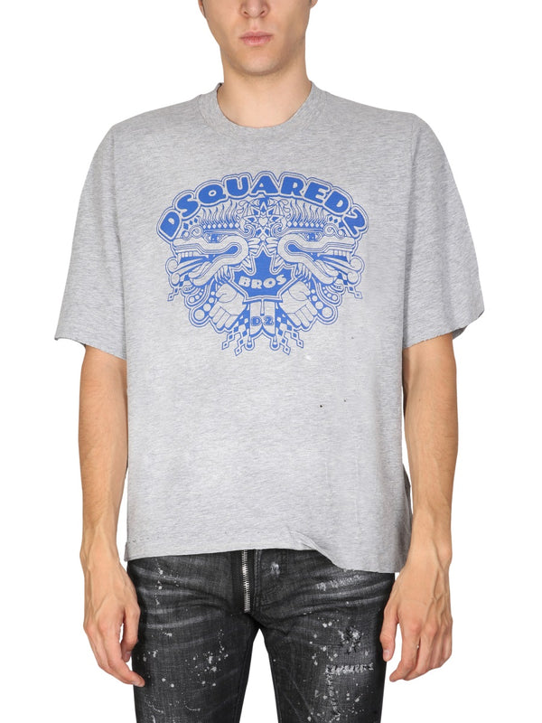 Dragon Bros Football T-Shirt Grey Cotton Viscose T-shirts