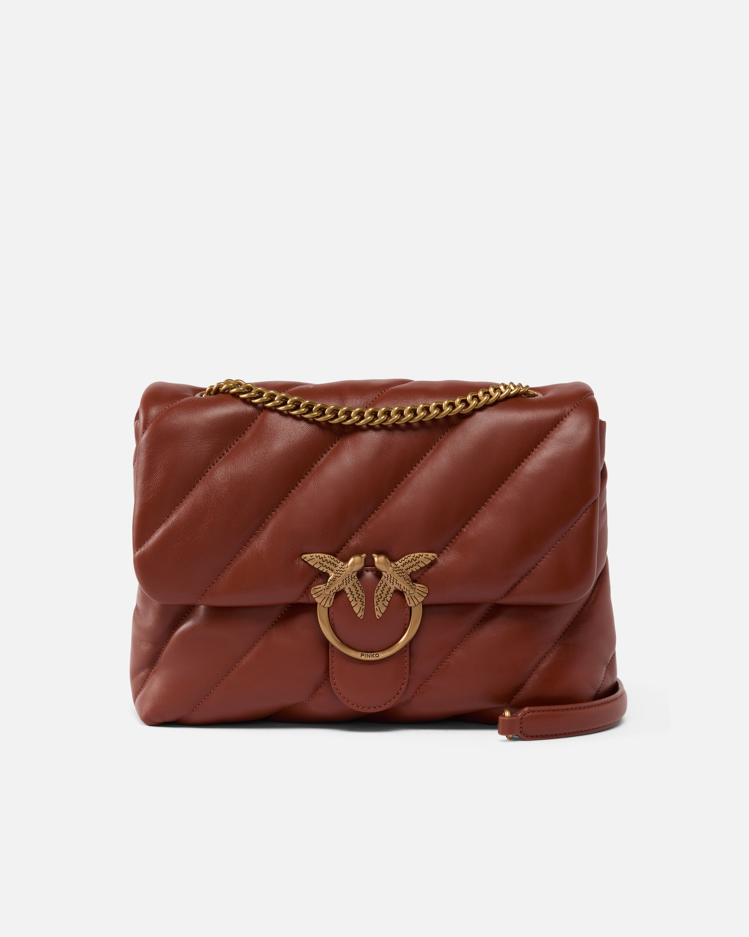Love Puff Big Cl Nude & Neutrals Calf Leather Bag