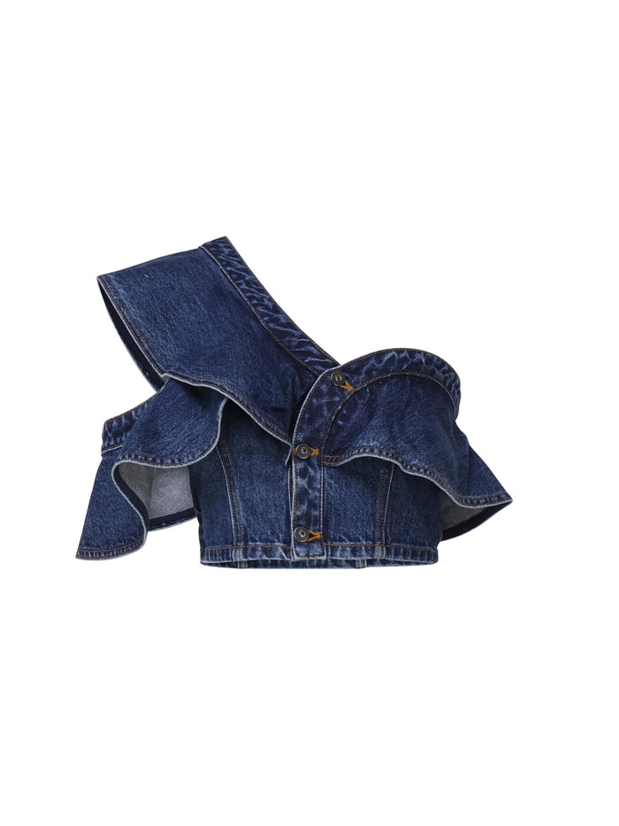Self-Portrait Top Mid Blue Denim