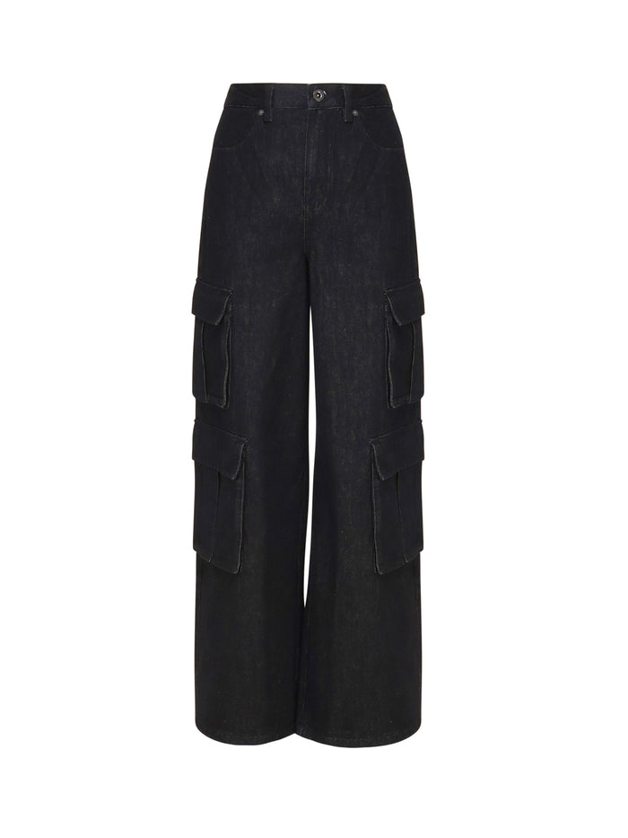 Self-Portrait Jeans Black Cotton Denim