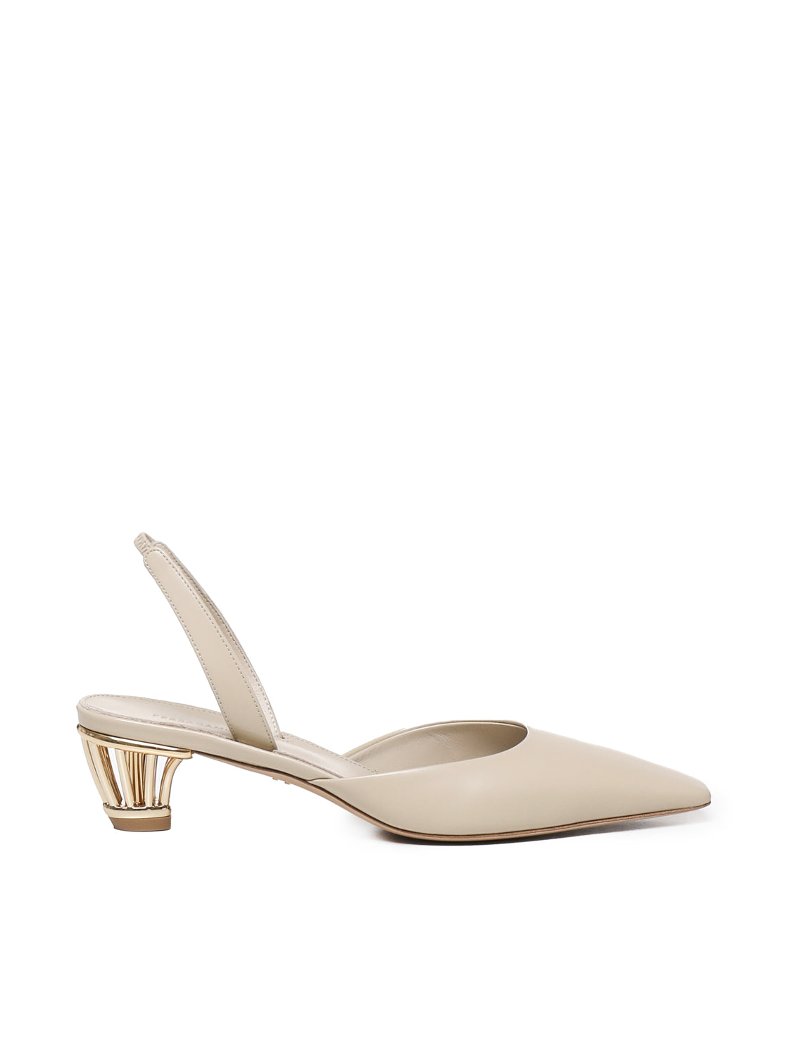 Ferragamo With Heel Beige Upper: Lamb