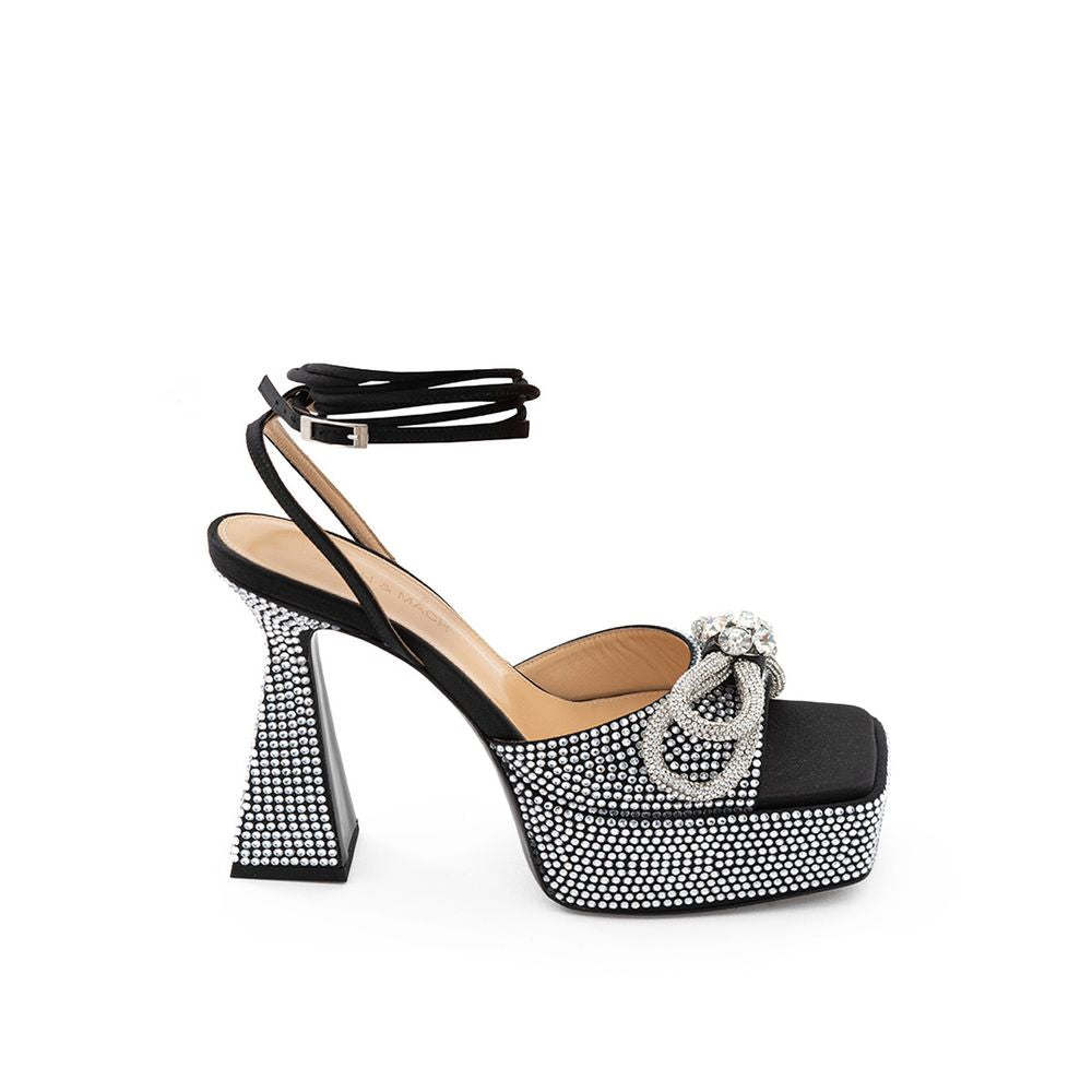 Mach & Mach Leather heel in black