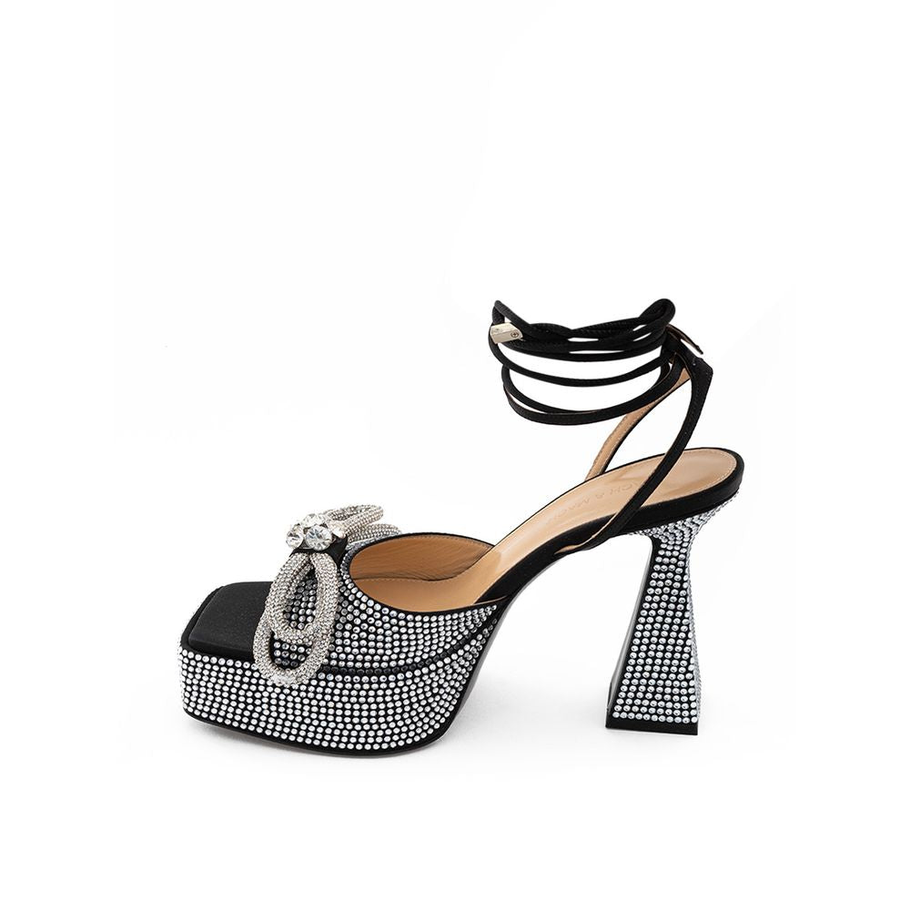 Mach & Mach Leather heel in black — view 2