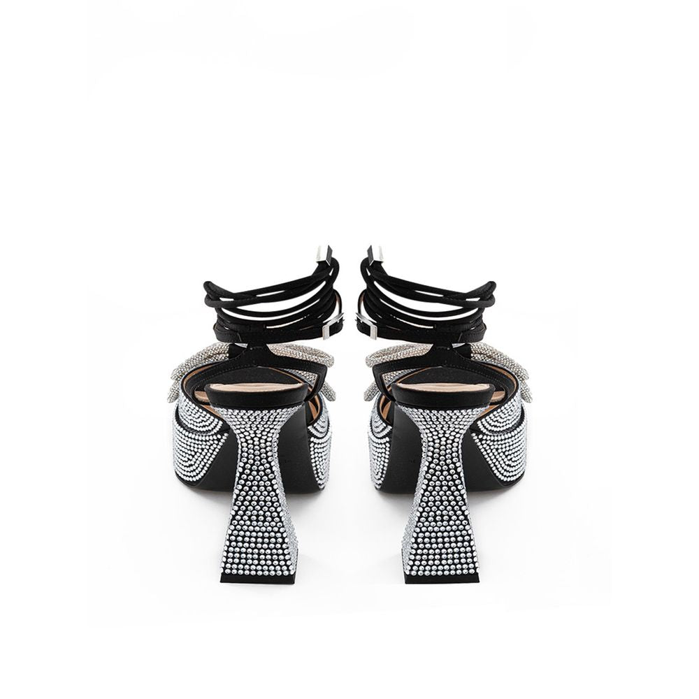 Mach & Mach Leather heel in black — view 4