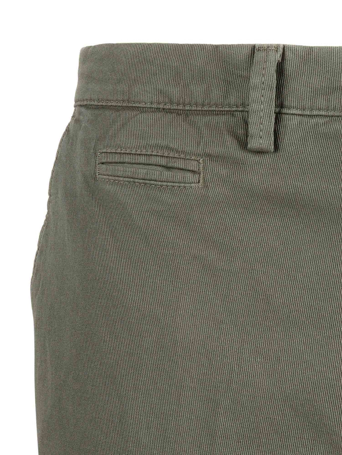 Trousers Green Cotton Linen Elastane