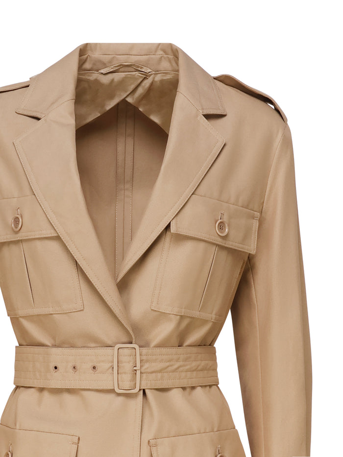 Max Mara Coats Leather Brown Cotone