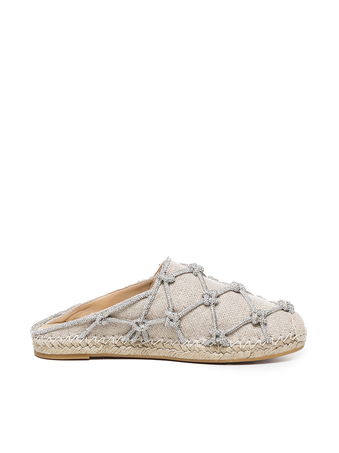 Valentino Garavani Flat Shoes Crystal/naturalcot