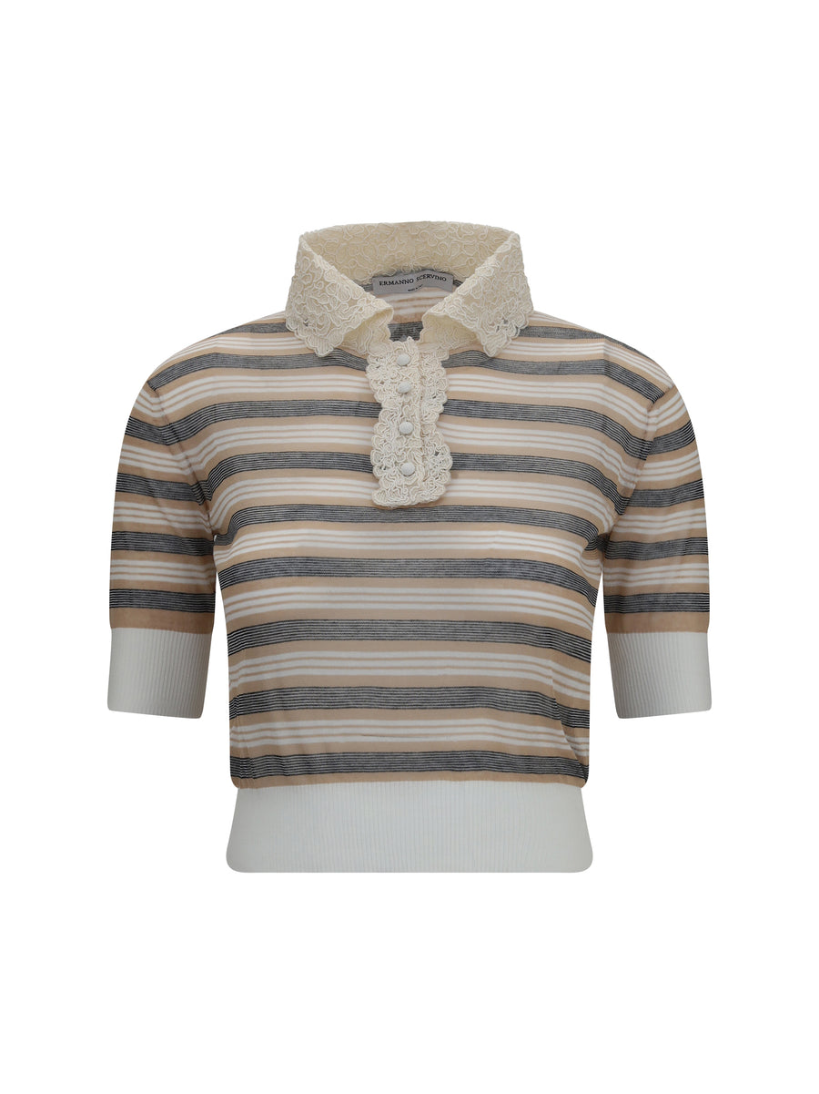 Ermanno Scervino 100% Cotton sweater in multicolor