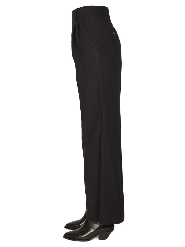 Jessini Pants With Zipper Closure Blue Viscose Trousers