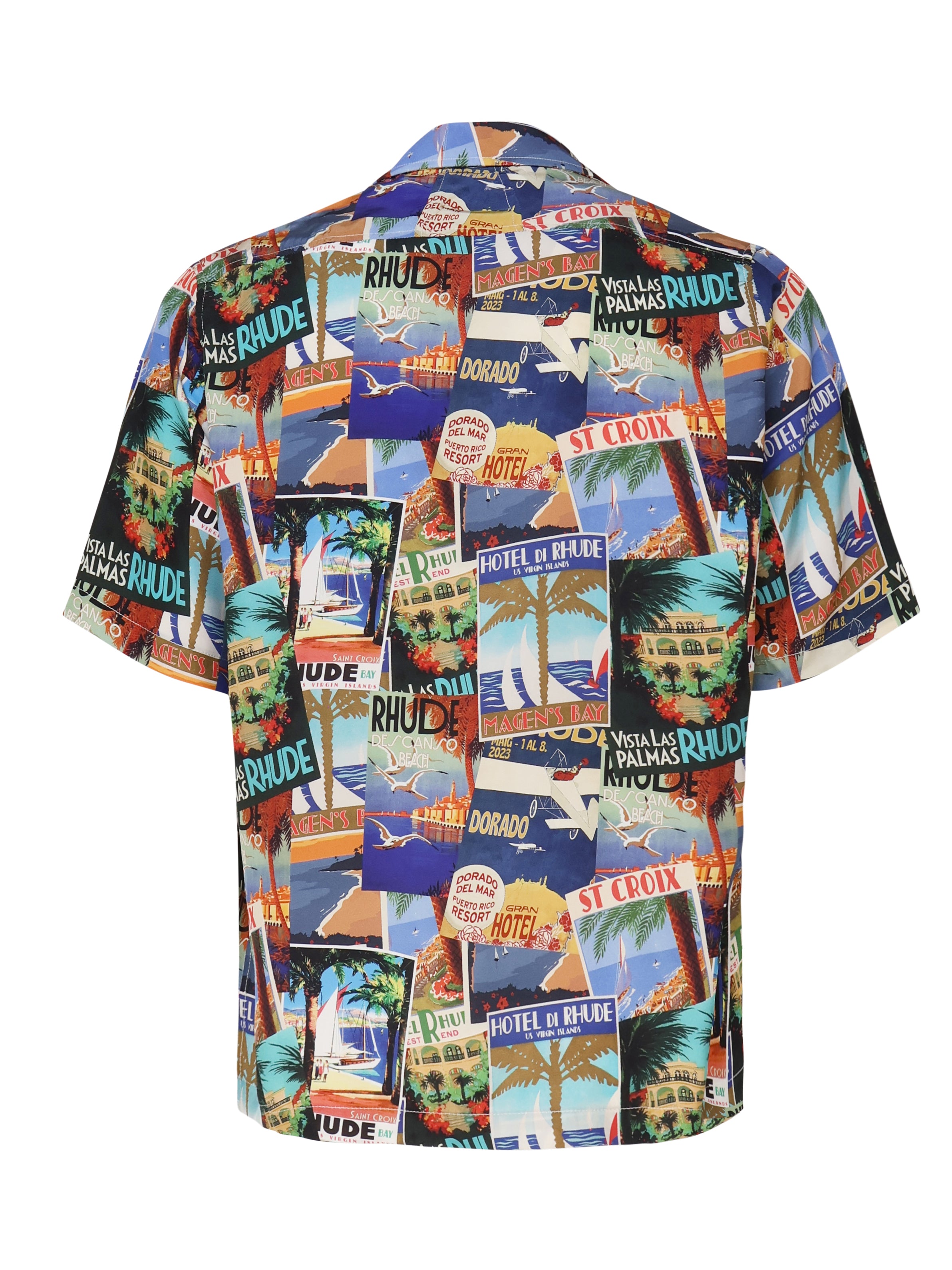 Rhude Shirts Blue Silk