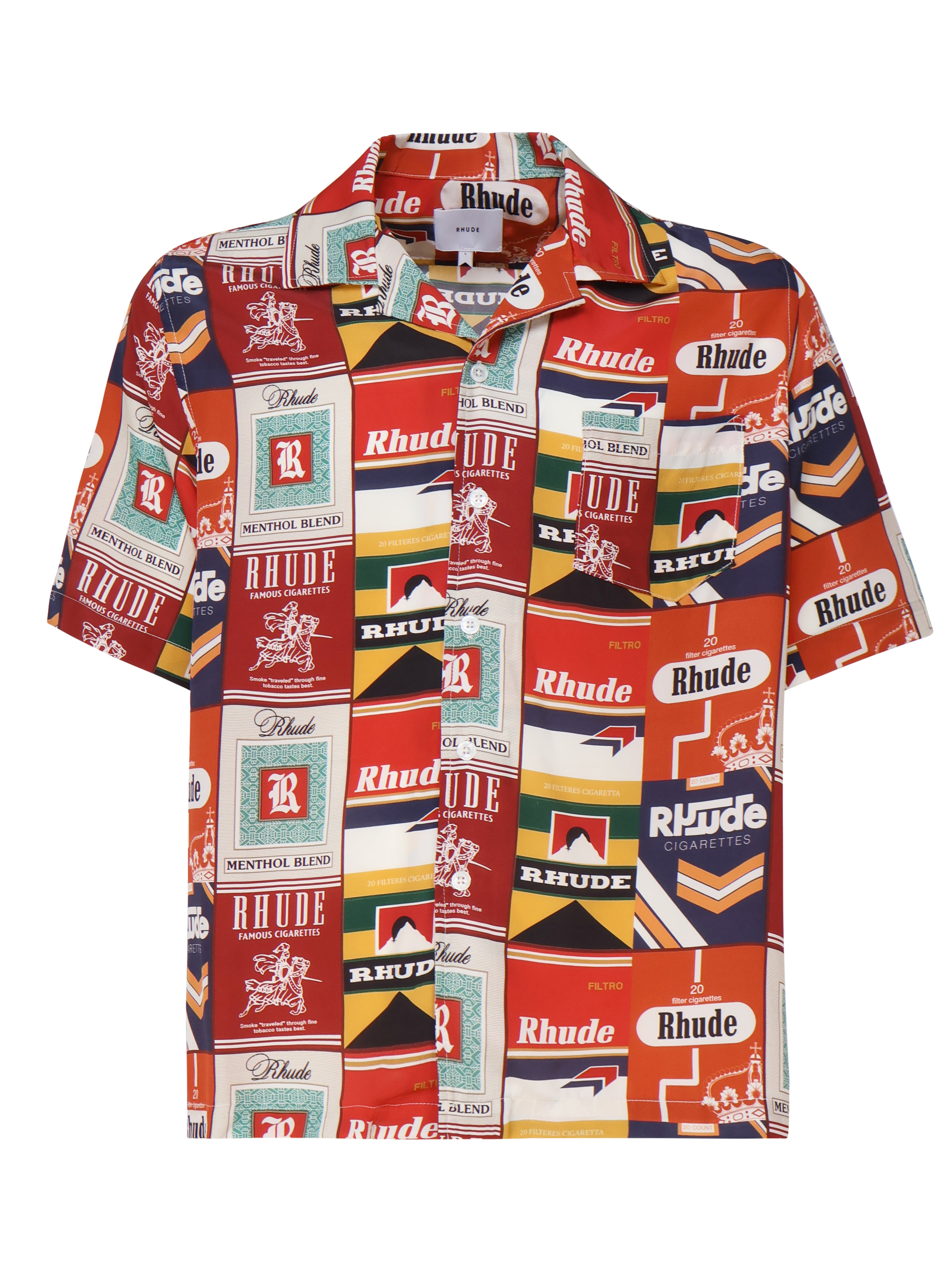 Rhude Shirts Multired Silk