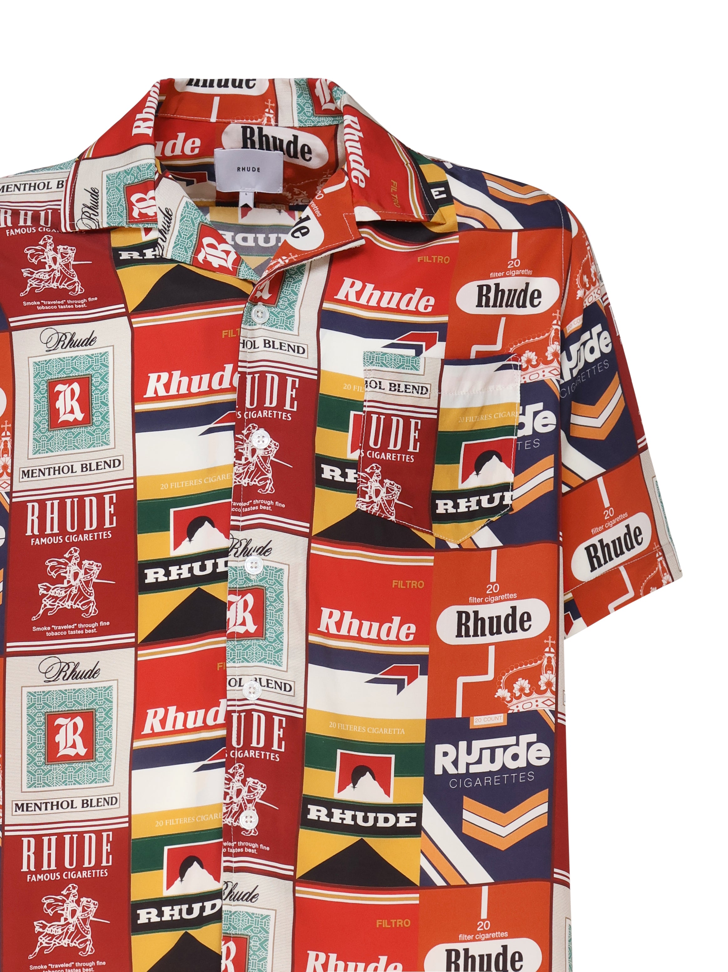 Rhude Shirts Multired Silk