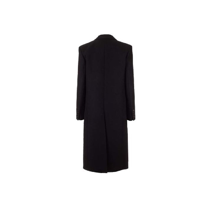 Satin Coat Black Acetate Viscose