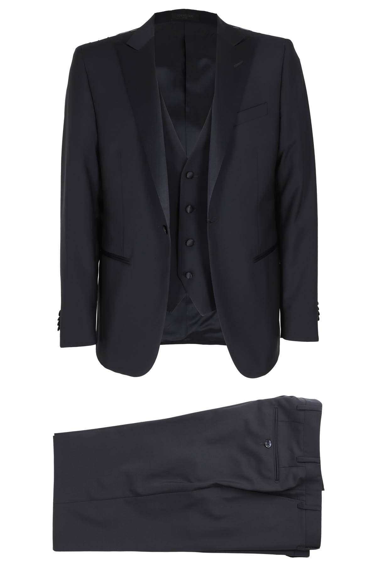 Abito Con Gilet Blue Wool |