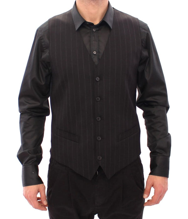 Dolce & Gabbana 97% Wool vest in black