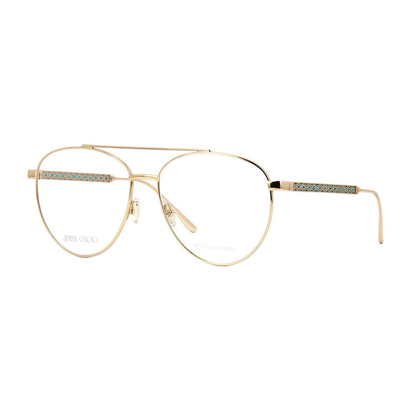 , Frame And Lens Gold Green Eyeglasses