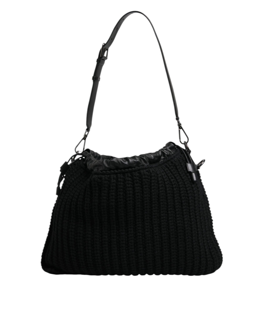 Dolce & Gabbana 70% Cashmere shoulder bag in black