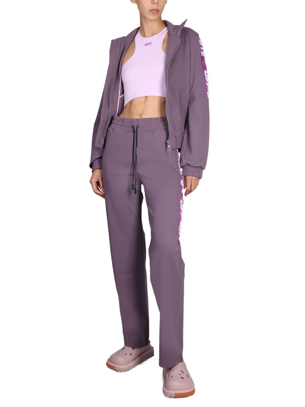Sweatshirt With Logo Bands Purple Viscose Sweatshirts