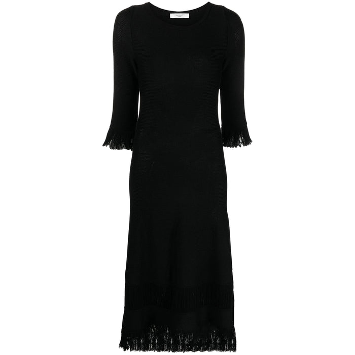 Dress Charlott Black Wool: 100