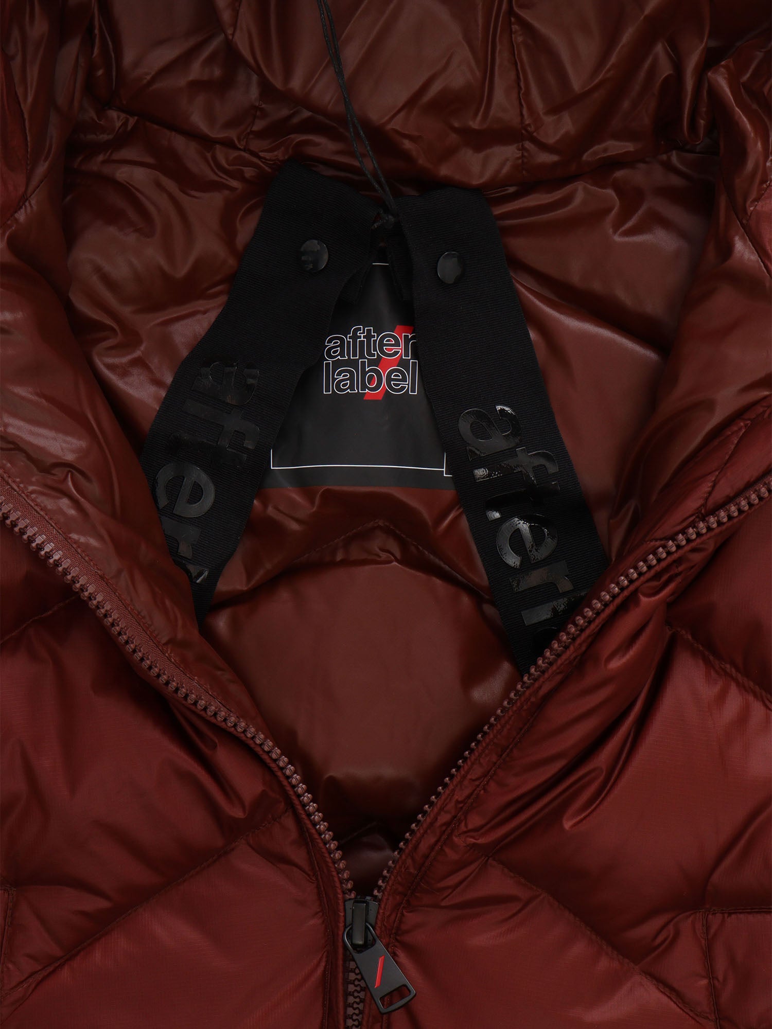 Down Jacket Brown Polyamide Short Puffer