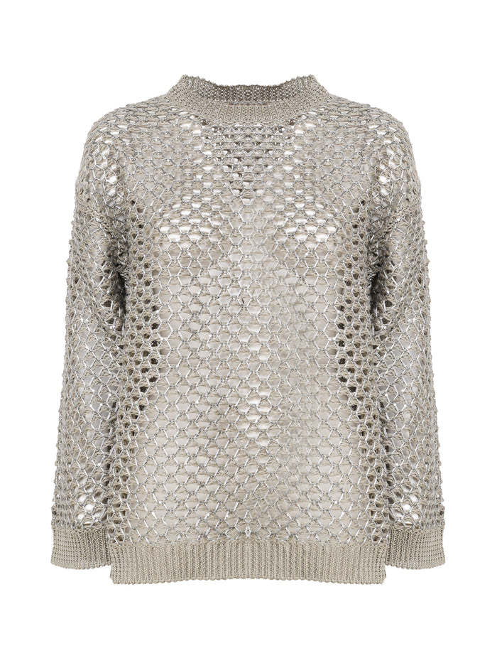 Valentino Garavani Sweaters Ecru/silver Lipl