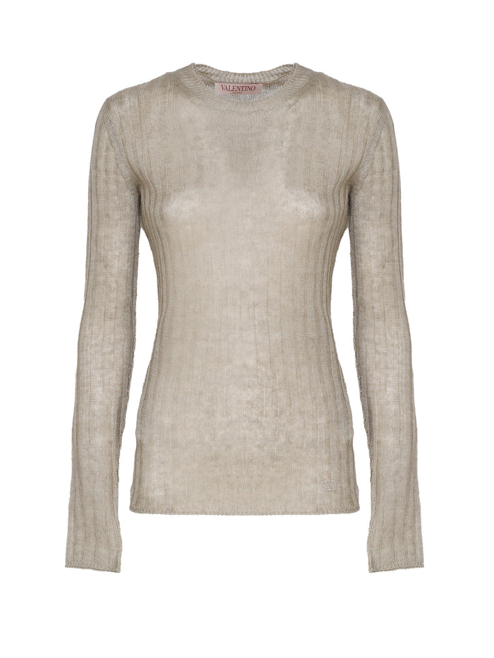 Valentino Garavani Sweaters Beige Linen