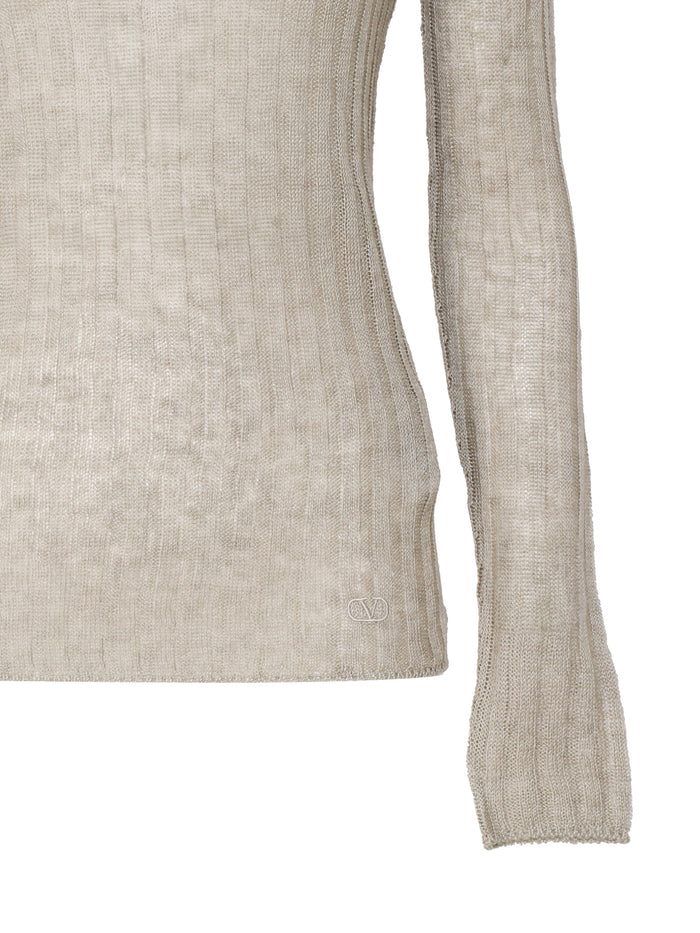 Valentino Garavani Sweaters Beige Linen