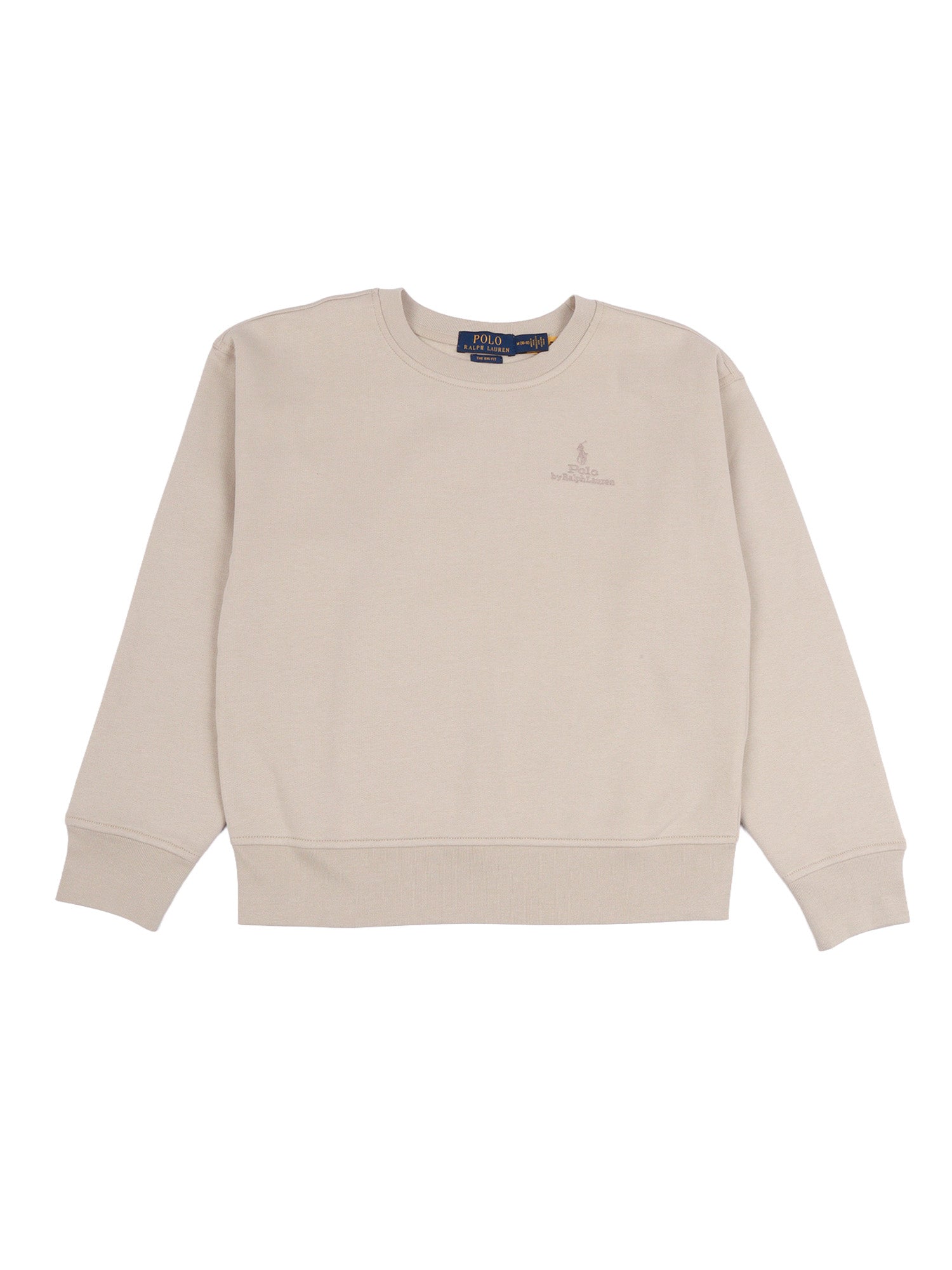 Knit-Pullover-Sweatshirt Beige Cotton Polyester