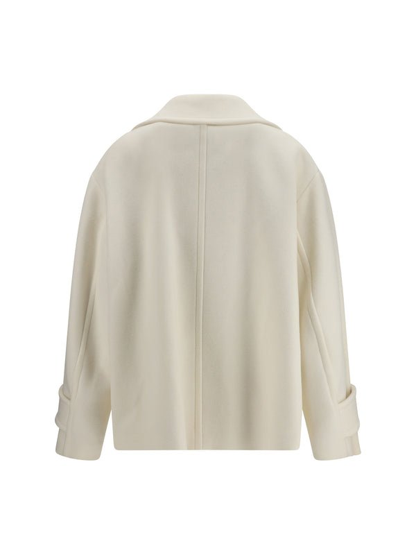 Short Coat Eden White Wool (ovis Aries) Jacket