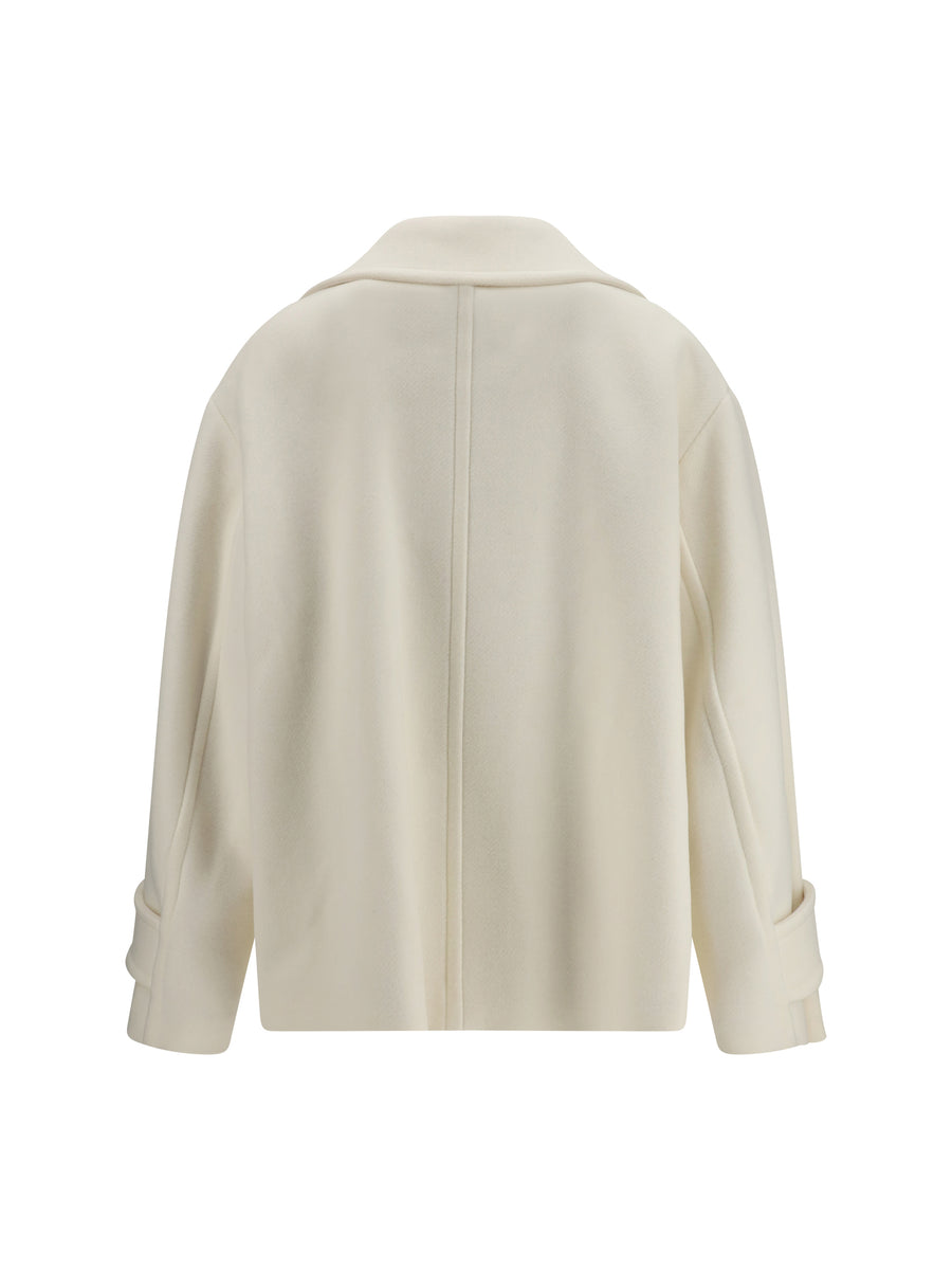 Short Coat Eden White Wool (ovis Aries) Jacket